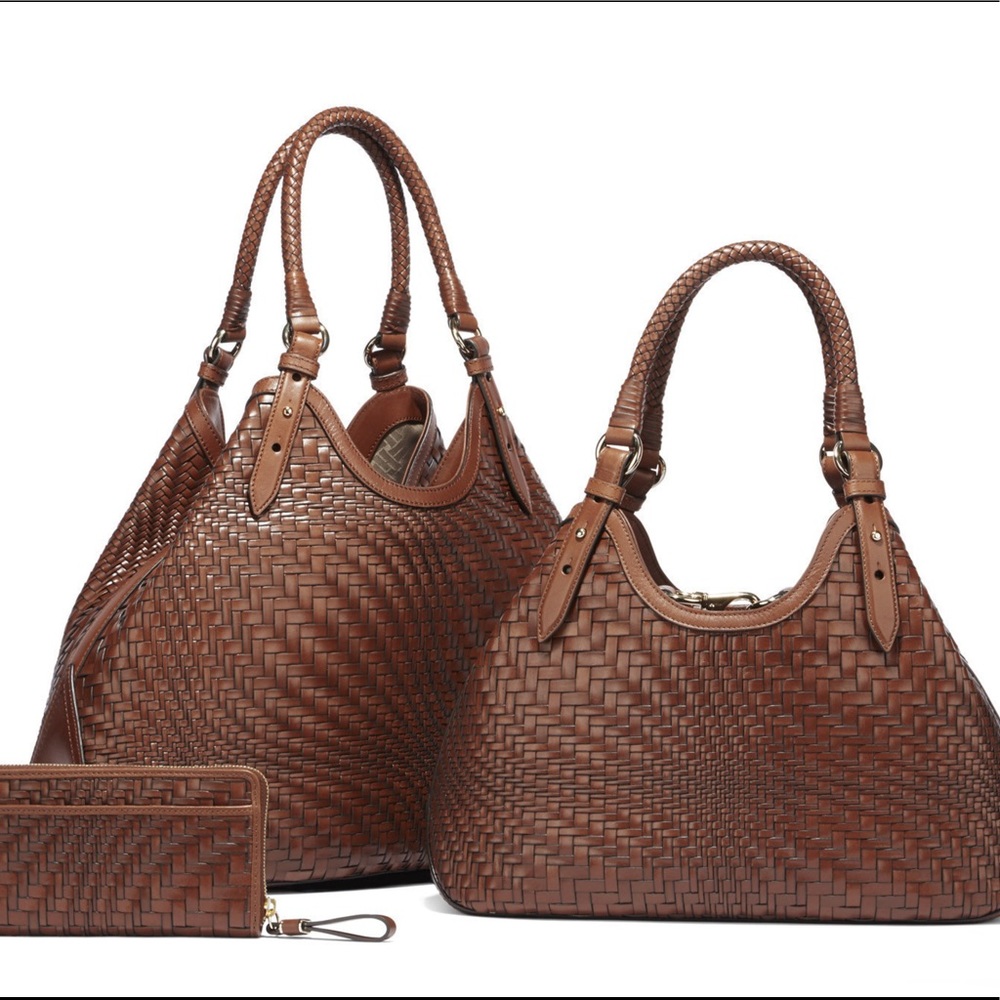 Vtg Cole Haan limited edition Genevieve woven tote - Picture 8 of 11